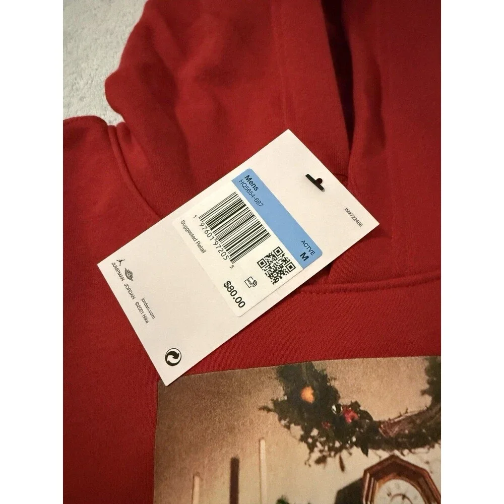 Nike Air Jordan Jumpman Chimney Men's Red Hoodie HQ5654 687 Medium NWT - Picture 3 of 8